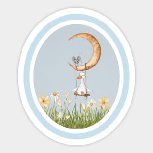 Moon Swing Sticker